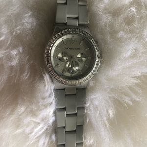 Michael Kors Ceramic Crystal Bezel Watch